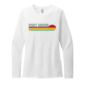 Port Huron Michigan Womens CVC Long Sleeve Shirt