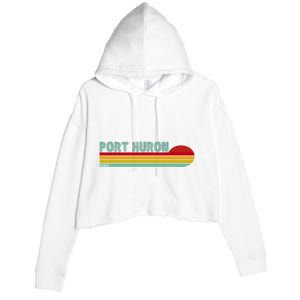 Port Huron Michigan Crop Fleece Hoodie