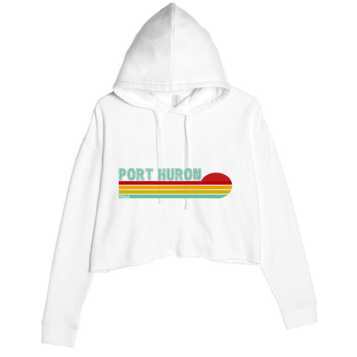 Port Huron Michigan Crop Fleece Hoodie