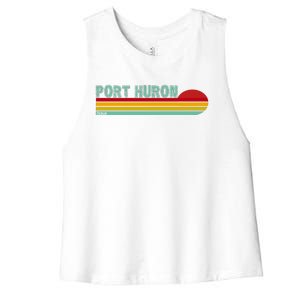 Port Huron Michigan Women's Racerback Cropped Tank