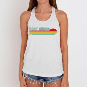 Port Huron Michigan Women's Knotted Racerback Tank