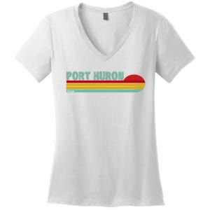 Port Huron Michigan Women's V-Neck T-Shirt