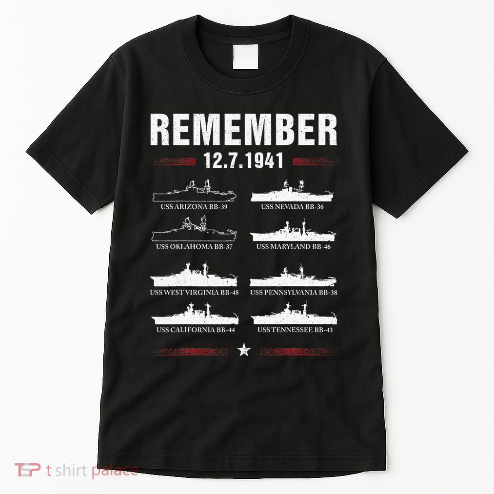 Pearl Harbor Memorial Day December 7th 1941 Wwii Tall T-Shirt