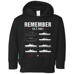 Pearl Harbor Memorial Day December 7th 1941 Wwii Toddler Hoodie