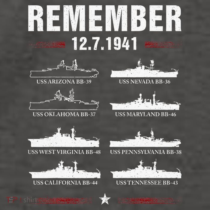 Pearl Harbor Memorial Day December 7th 1941 Wwii Vector Backpack