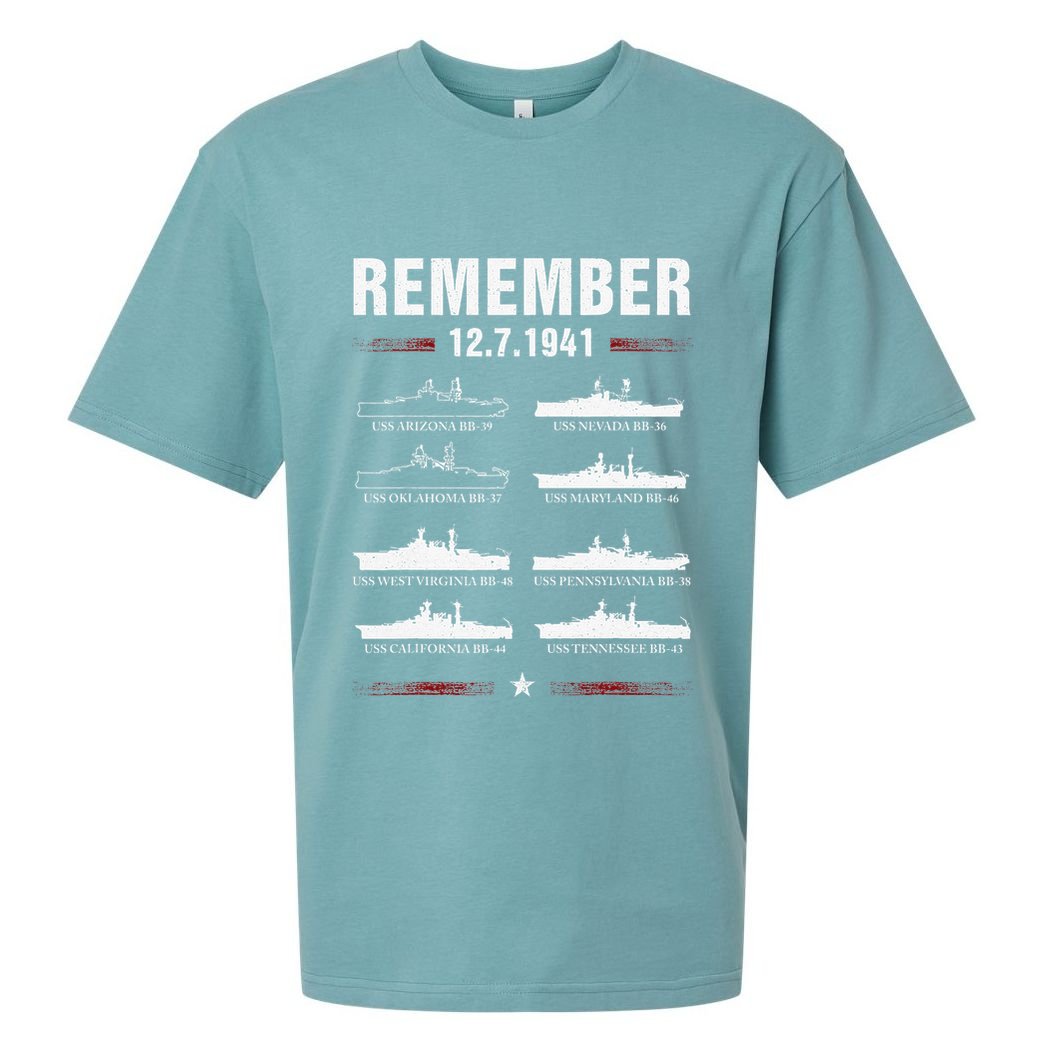 Pearl Harbor Memorial Day December 7th 1941 Wwii Sueded Cloud Jersey T-Shirt