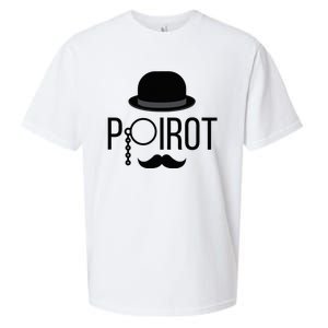 Poirot Hat Mustache Monocle Sueded Cloud Jersey T-Shirt