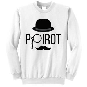 Poirot Hat Mustache Monocle Sweatshirt