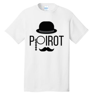 Poirot Hat Mustache Monocle Tall T-Shirt