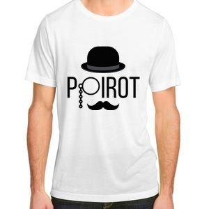 Poirot Hat Mustache Monocle Adult ChromaSoft Performance T-Shirt