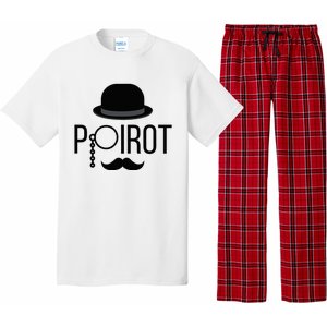 Poirot Hat Mustache Monocle Pajama Set