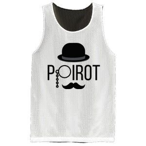 Poirot Hat Mustache Monocle Mesh Reversible Basketball Jersey Tank