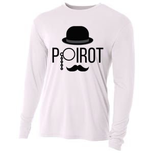 Poirot Hat Mustache Monocle Cooling Performance Long Sleeve Crew