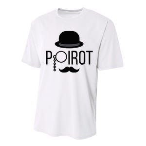 Poirot Hat Mustache Monocle Performance Sprint T-Shirt