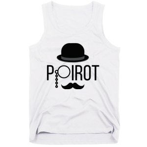 Poirot Hat Mustache Monocle Tank Top