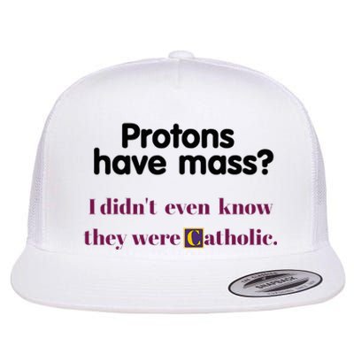 Protons Have Mass I DidnT Even Know They Were Catholic Flat Bill Trucker Hat