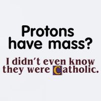 Protons Have Mass I Didnt Even Know They Were Catholic Sueded Cloud Jersey T-Shirt