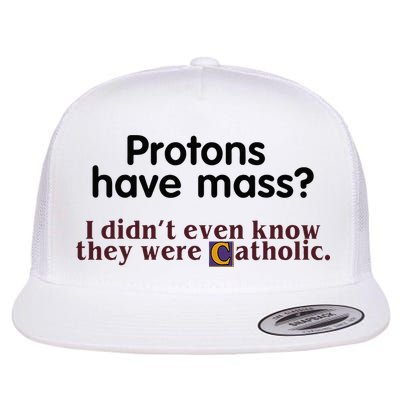 Protons Have Mass I Didnt Even Know They Were Catholic Flatbill Hat