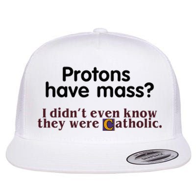 Protons Have Mass I Didnt Even Know They Were Catholic Flat Bill Trucker Hat