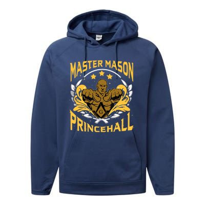 Prince Hall Master Mason PHA Masonic Father's Day Gift Performance Fleece Hoodie