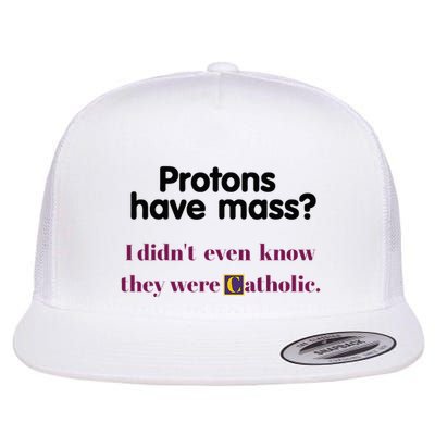 Protons Have Mass I DidnT Even Know They Were Catholic Flatbill Hat