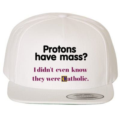 Protons Have Mass I DidnT Even Know They Were Catholic Wool Snapback Cap