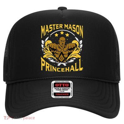 Prince Hall Master Mason PHA Masonic Father's Day Gift High Crown Mesh Back Trucker Hat