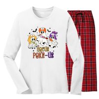 Phlebotomist Halloween Medical Lab Techer Crew Spooky Nurse Women's Long Sleeve Flannel Pajama Set 