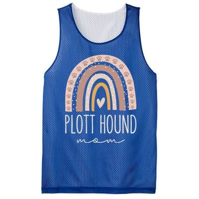 Plott Hound Mom Great Gift Cute Rainbow Paw Dog Mom Great Gift Mesh Reversible Basketball Jersey Tank