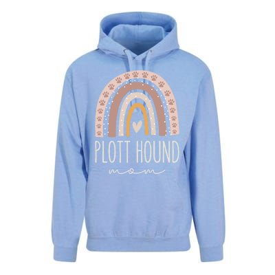 Plott Hound Mom Great Gift Cute Rainbow Paw Dog Mom Great Gift Unisex Surf Hoodie