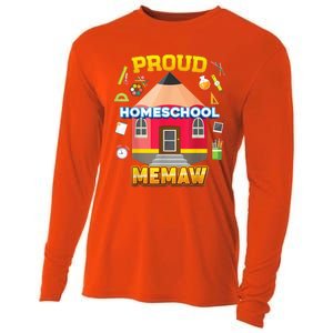 Proud Homeschool Memaw Dad Mom Family Kid Back To School Cooling Performance Long Sleeve Crew