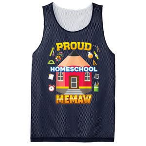 Proud Homeschool Memaw Dad Mom Family Kid Back To School Mesh Reversible Basketball Jersey Tank