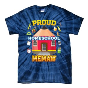 Proud Homeschool Memaw Dad Mom Family Kid Back To School Tie-Dye T-Shirt