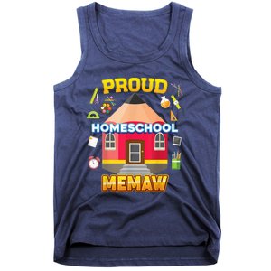 Proud Homeschool Memaw Dad Mom Family Kid Back To School Tank Top