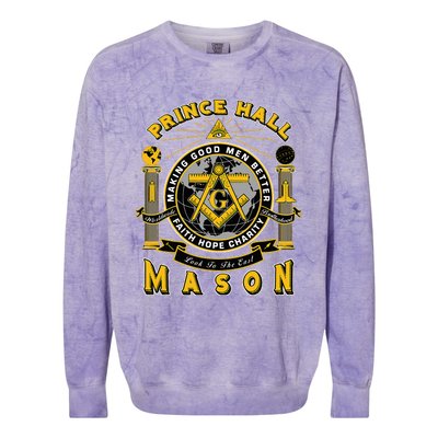 Prince Hall Mason Making Good Better Look To The East Colorblast Crewneck Sweatshirt