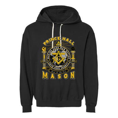 Prince Hall Mason Making Good Better Look To The East Garment-Dyed Fleece Hoodie