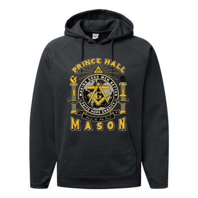 Prince Hall Mason Making Good Better Look To The East Performance Fleece Hoodie