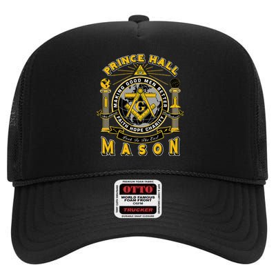 Prince Hall Mason Making Good Better Look To The East High Crown Mesh Back Trucker Hat