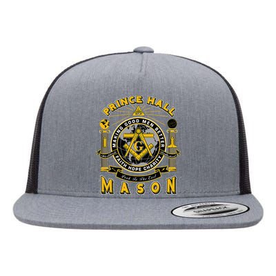 Prince Hall Mason Making Good Better Look To The East Flat Bill Trucker Hat