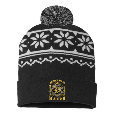 Prince Hall Mason Making Good Better Look To The East USA-Made Snowflake Beanie