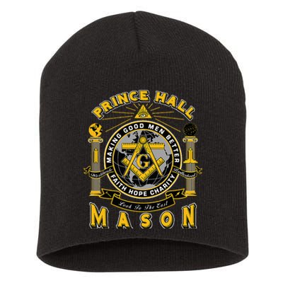 Prince Hall Mason Making Good Better Look To The East Short Acrylic Beanie