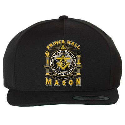 Prince Hall Mason Making Good Better Look To The East Wool Snapback Cap