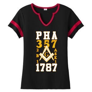 Prince Hall Mason PHA 357 2b1ask1 1787 Masonic Thanksgiving Ladies Halftime Notch Neck Tee