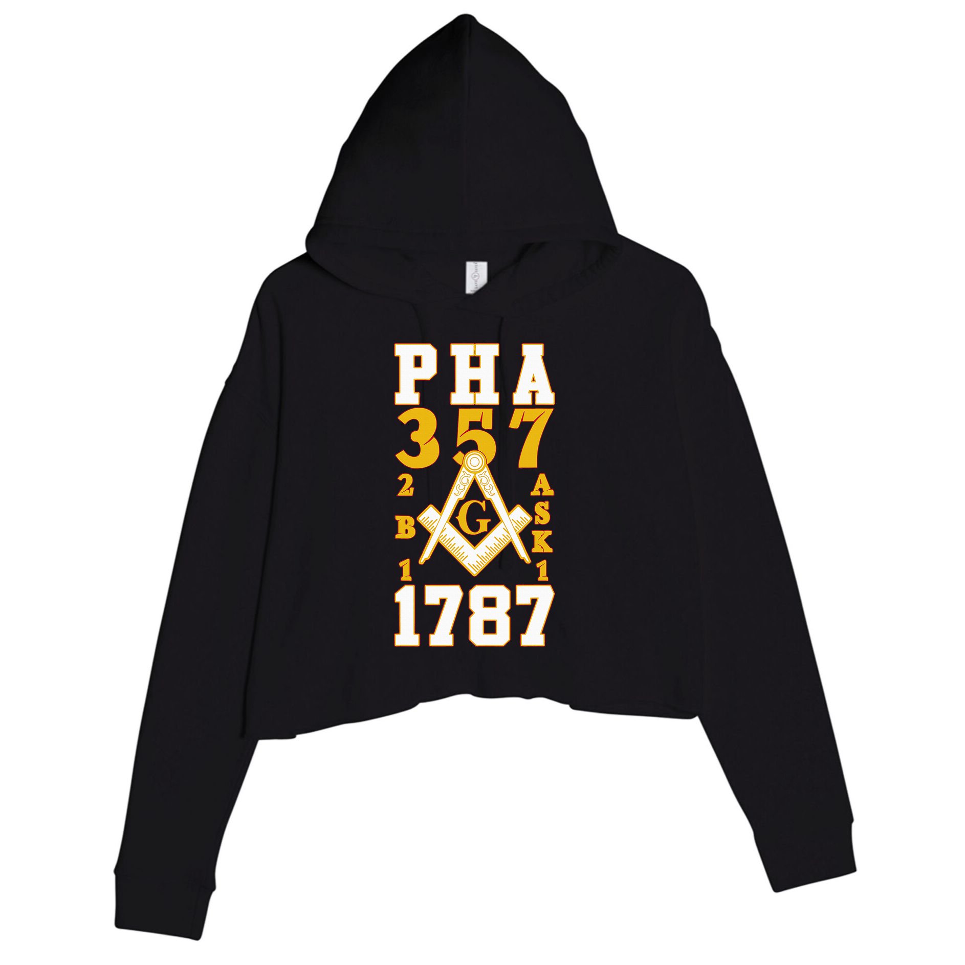 Prince Hall Mason PHA 357 2b1ask1 1787 Masonic Thanksgiving Crop Fleece Hoodie