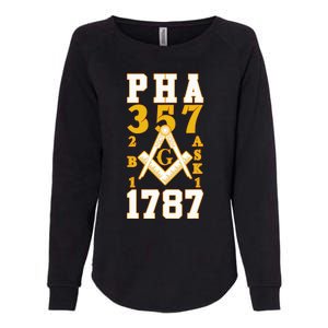 Prince Hall Mason PHA 357 2b1ask1 1787 Masonic Thanksgiving Womens California Wash Sweatshirt