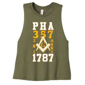 Prince Hall Mason PHA 357 2b1ask1 1787 Masonic Thanksgiving Women's Racerback Cropped Tank