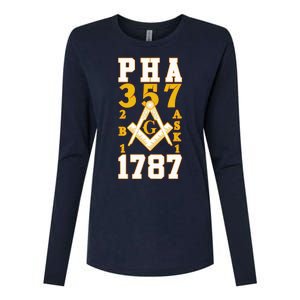 Prince Hall Mason PHA 357 2b1ask1 1787 Masonic Thanksgiving Womens Cotton Relaxed Long Sleeve T-Shirt