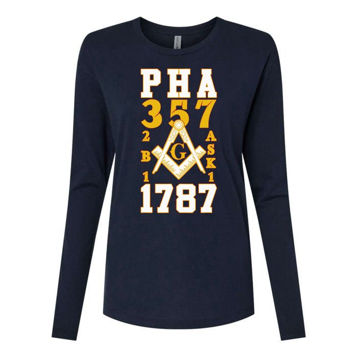 Prince Hall Mason PHA 357 2b1ask1 1787 Masonic Thanksgiving Womens Cotton Relaxed Long Sleeve T-Shirt