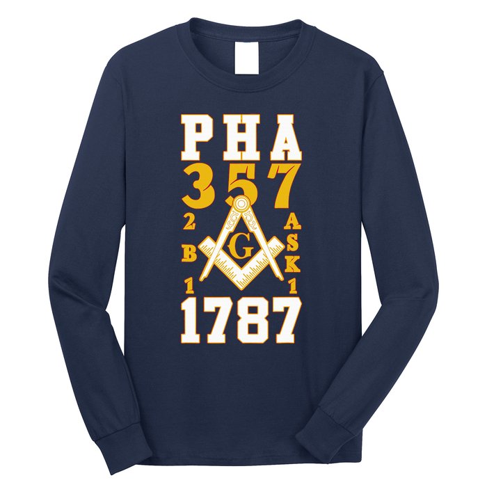 Prince Hall Mason PHA 357 2b1ask1 1787 Masonic Thanksgiving Long Sleeve Shirt