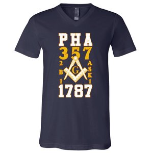 Prince Hall Mason PHA 357 2b1ask1 1787 Masonic Thanksgiving V-Neck T-Shirt